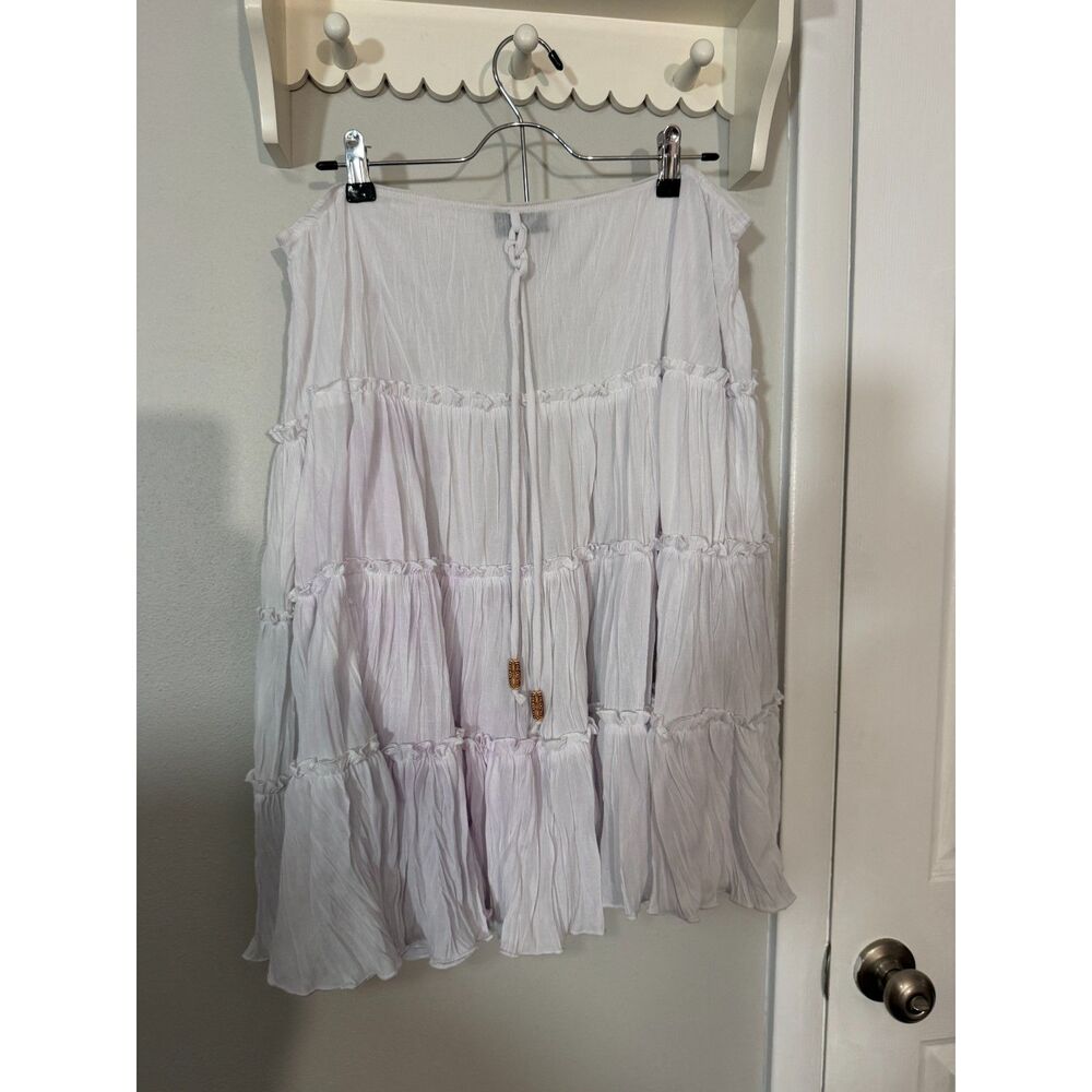 Bay Studio Career tiered white skirt
